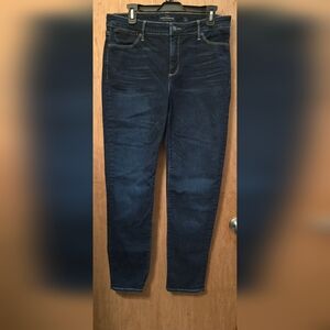 Lucky Brand Jeans Womens Size 12/31 Ankle Mid Rise Skinny Dark Medium Wash Denim